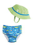Baby Boys Diaper Cover and Hat Set 
