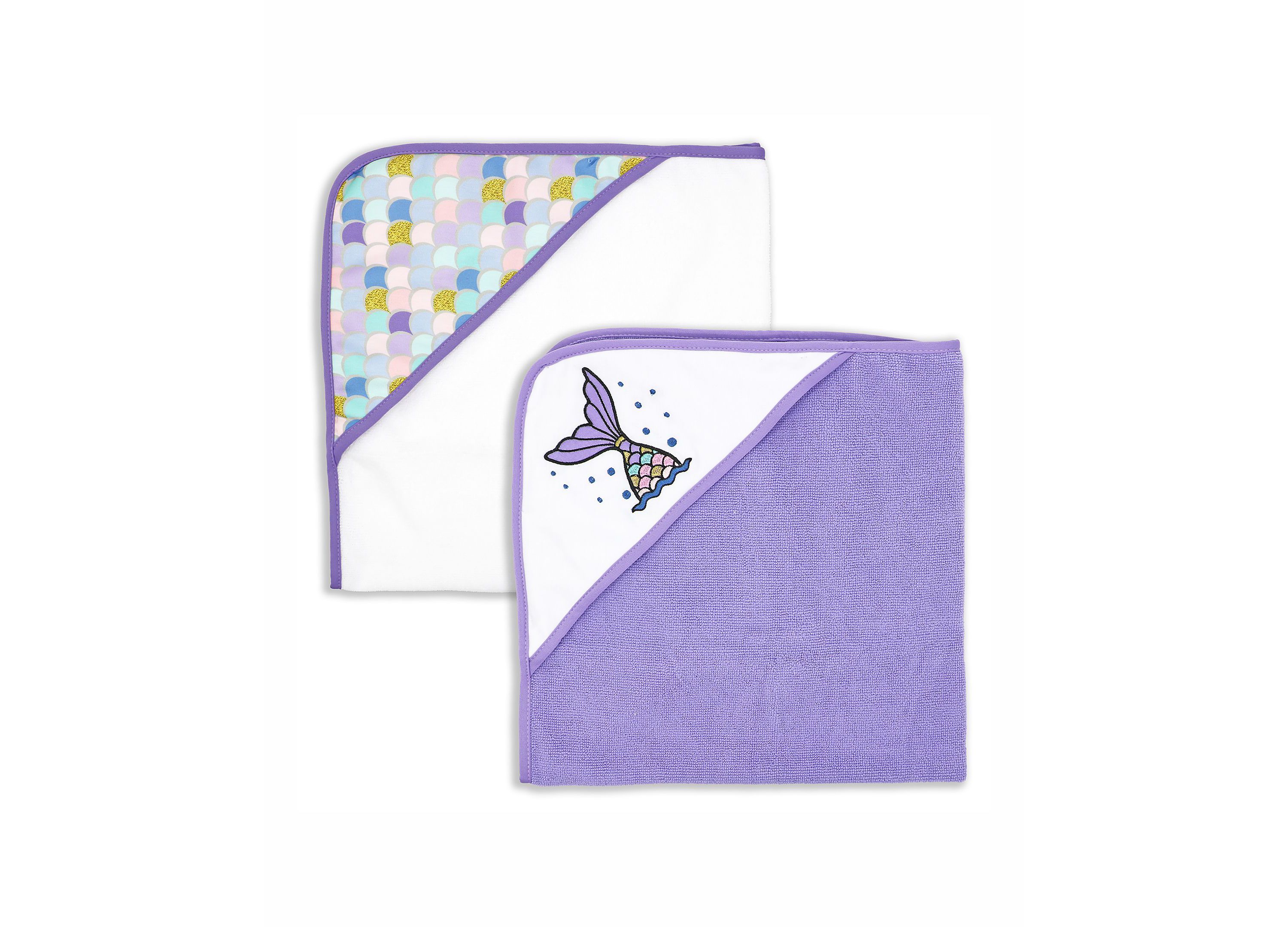 Baby Boys and Girls 2 Pack Hooded Towels