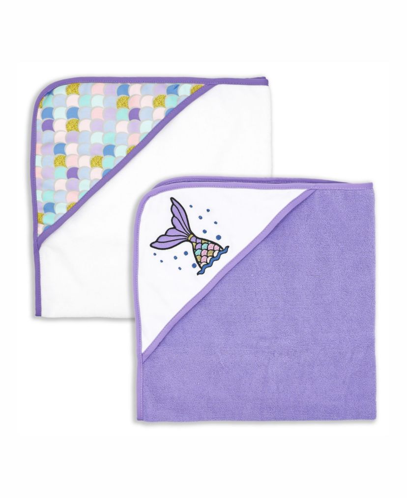 Baby Boys and Girls 2 Pack Hooded Towels
