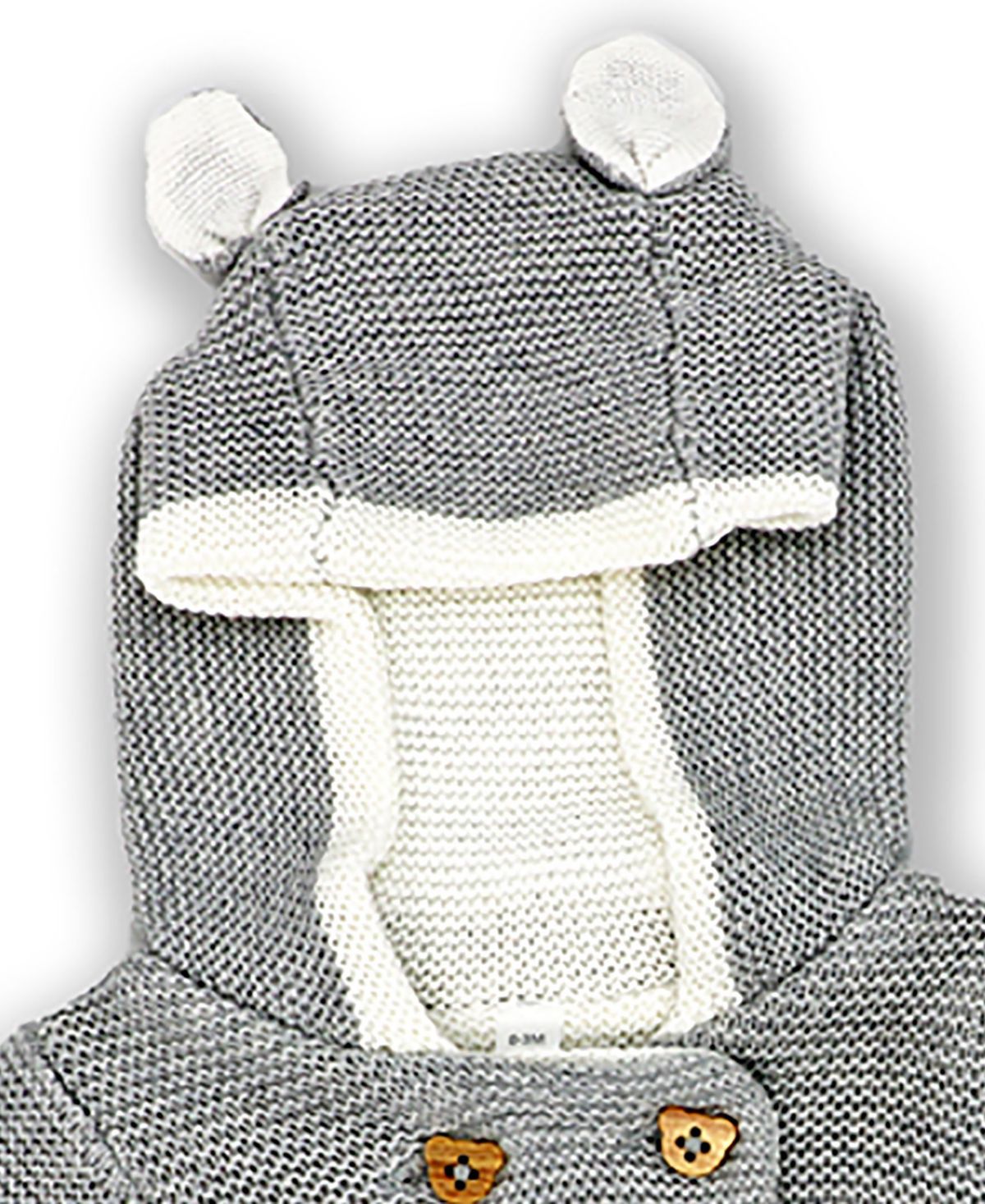 Baby Boys and Girls 2 Pc Gray Knit Hooded Sweater Set
