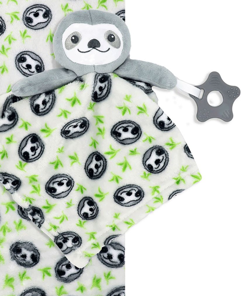 Baby Boys and Girls Blanket with Nunu and Teether