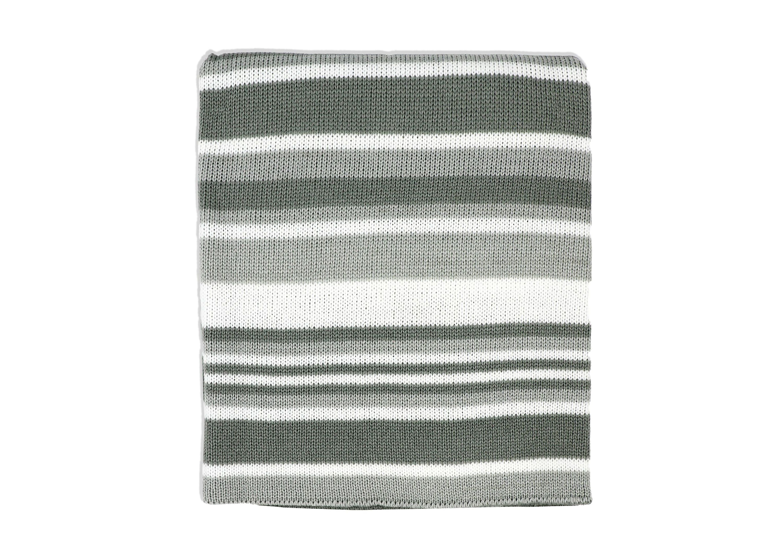 Baby Boys and Girls Striped Knit Blanket