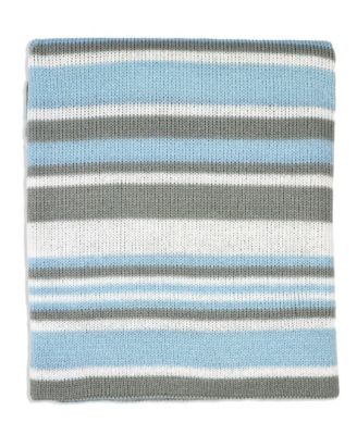 Baby Boys and Girls Striped Knit Blanket