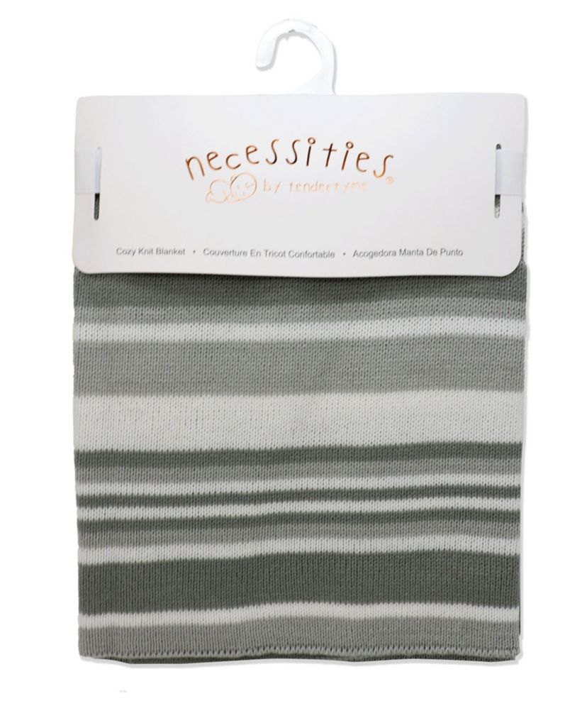 Baby Boys and Girls Striped Knit Blanket