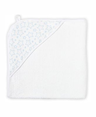 Baby Boys and Girls Star Muslin Lined Hooded Towel