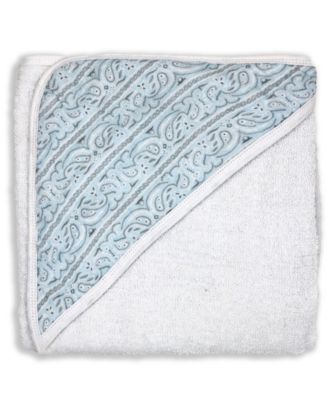 Baby Boys and Girls Paisley Muslin Lined Hooded Towel
