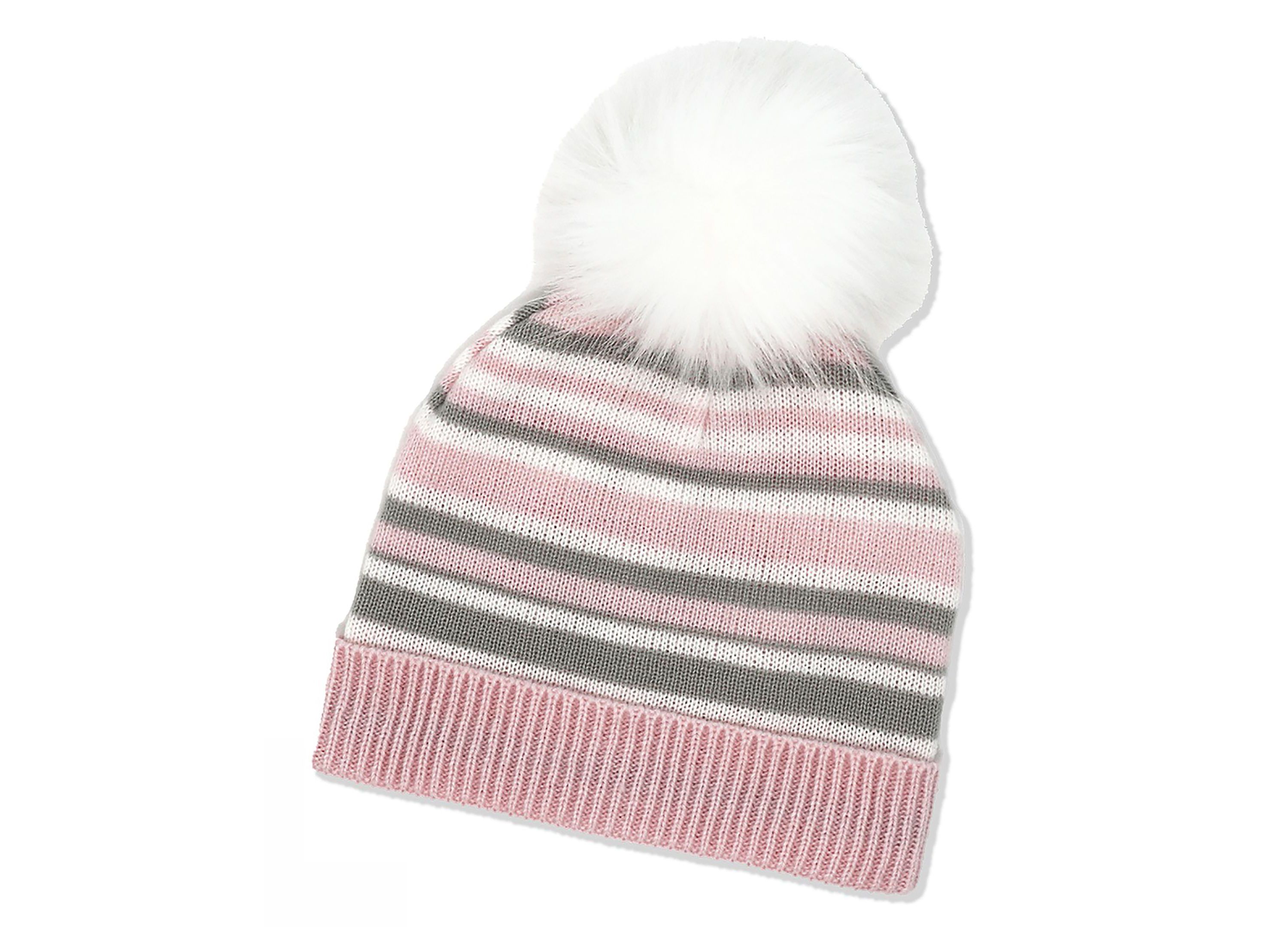Baby Boys and Girls Striped Knit Hat & Booties