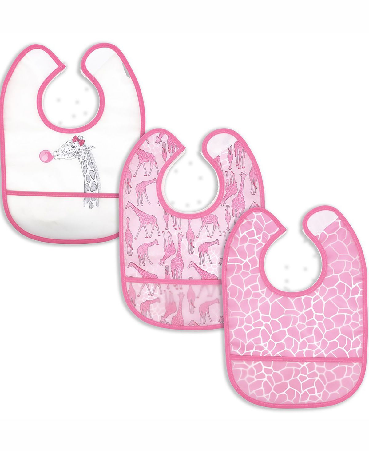 Baby Boys and Girls 3 Pk PEVA Bibs