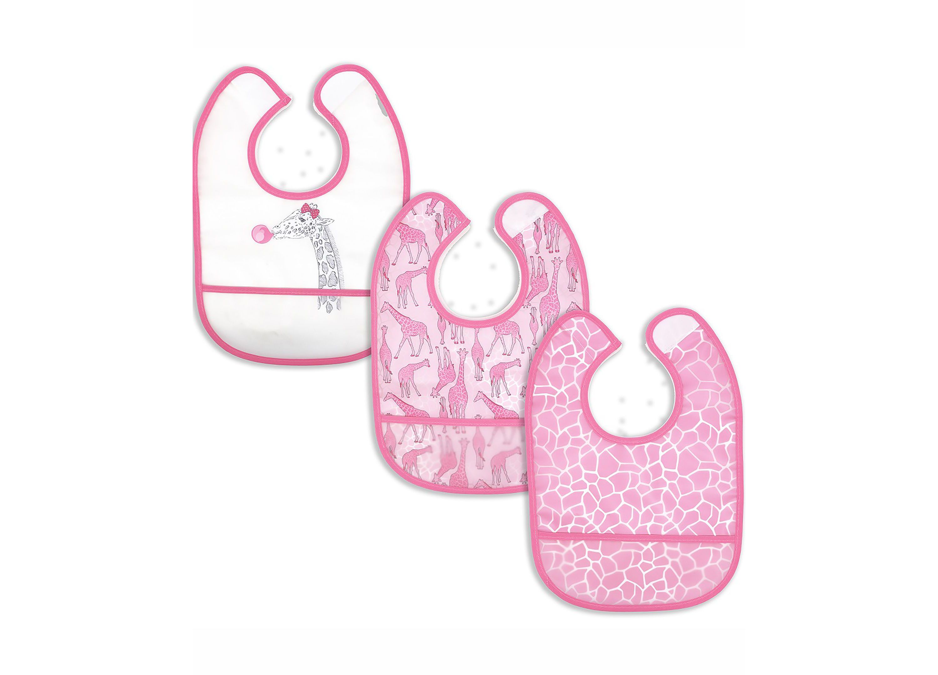 Baby Boys and Girls 3 Pk PEVA Bibs