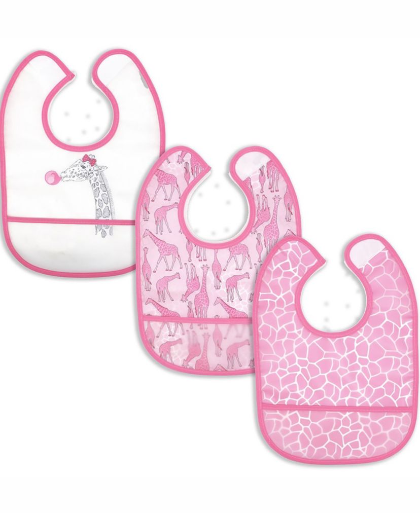 Baby Boys and Girls 3 Pk PEVA Bibs