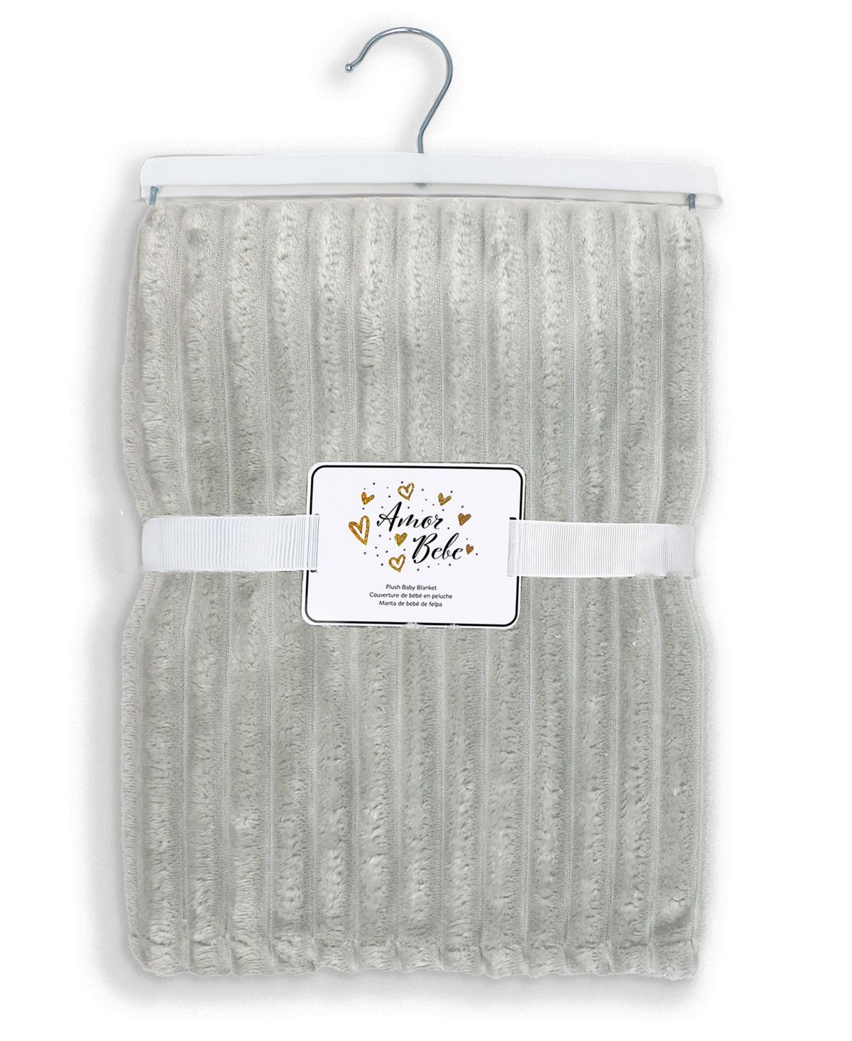 Baby Boys and Girls Striped Plush Blanket