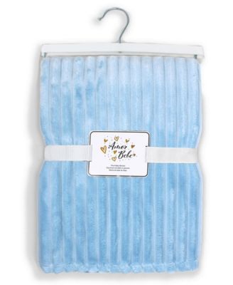 Baby Boys and Girls Striped Plush Blanket