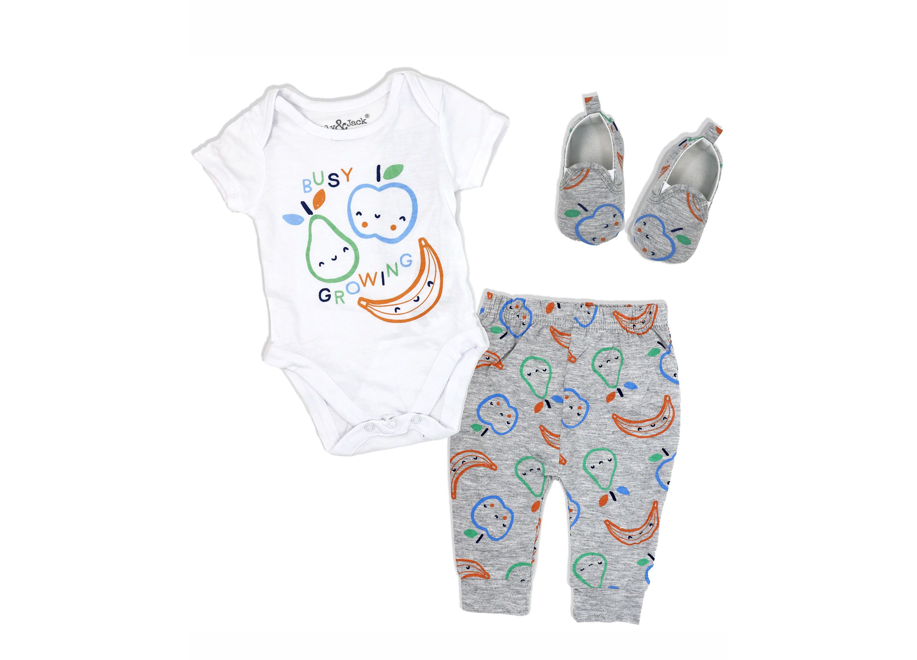 Baby Boys Busy Growing Outfit with Shoes