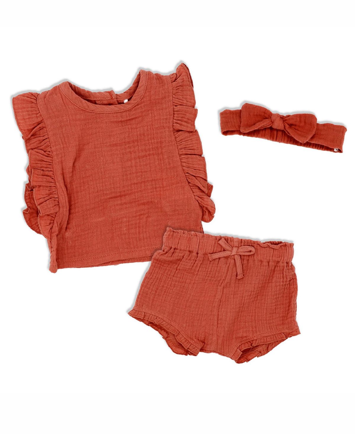 Baby Girls Coral Shorts Set
