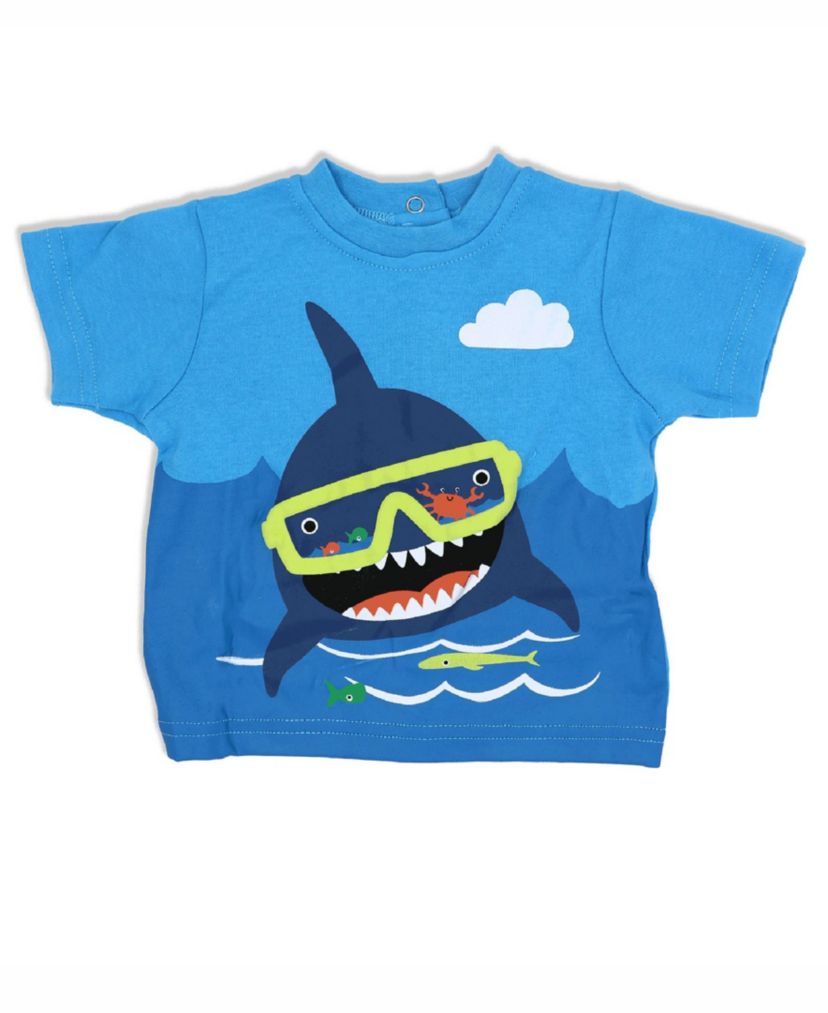 Baby Boys 3 Pc Shark Short Set