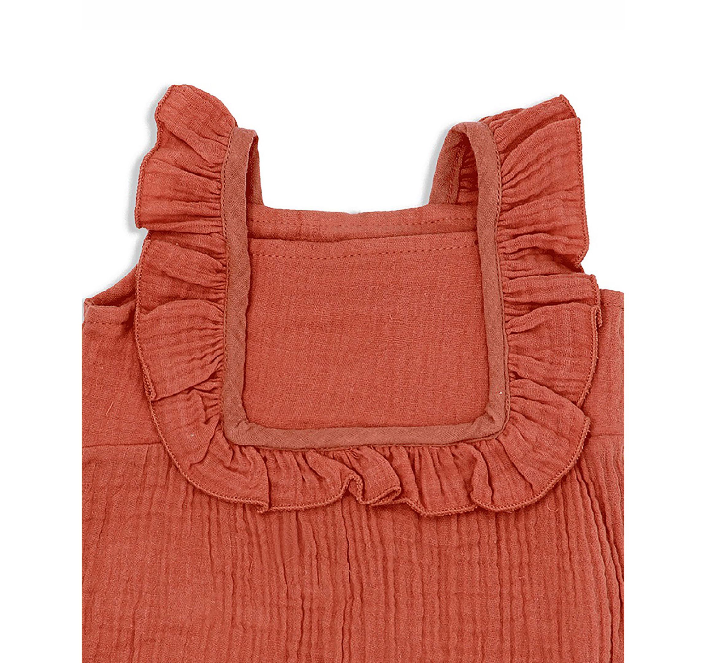 Baby Girls Coral Romper Set