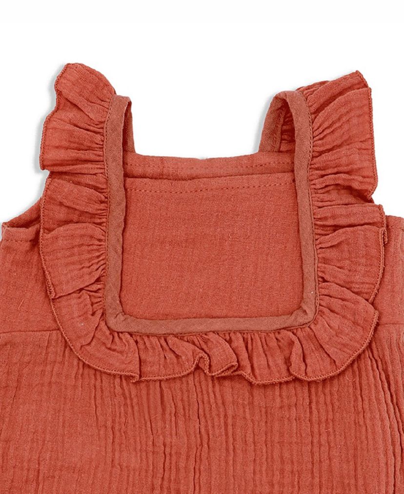 Baby Girls Coral Romper Set