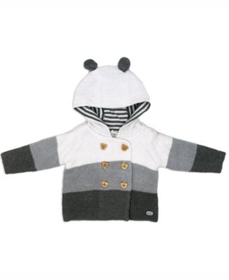 Baby Boys and Girls Knit Cardigan Set Gray