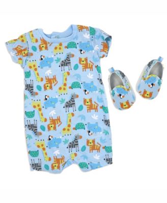 Baby Boys Safari Romper with Shoes