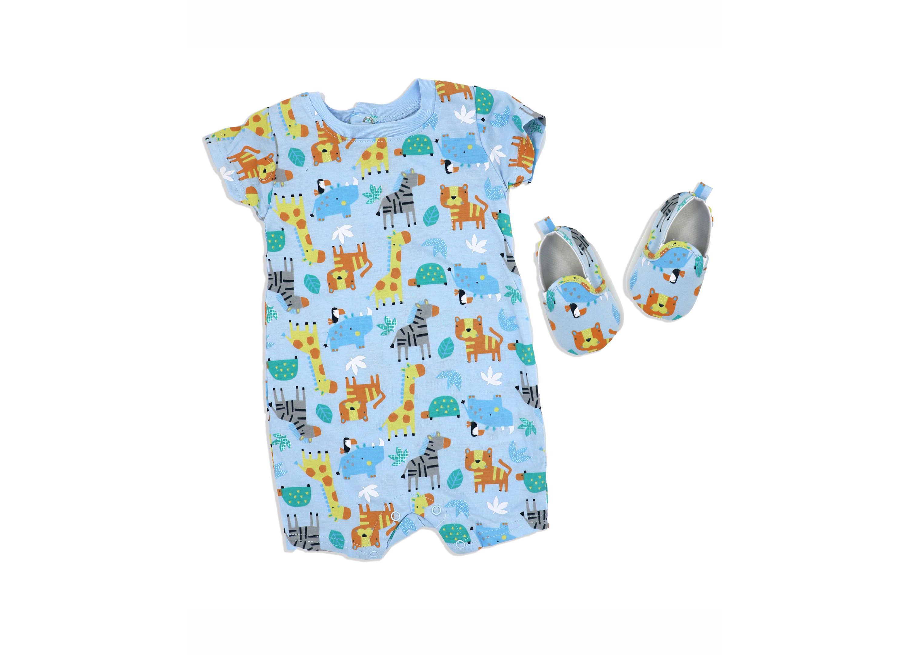 Baby Boys Safari Romper with Shoes