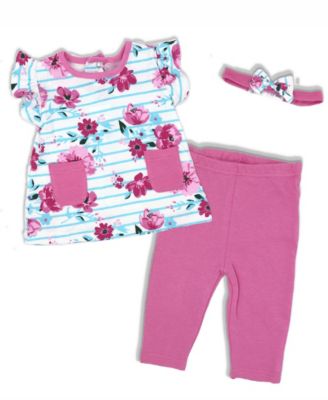 Baby Girls 3 Pc Legging Set