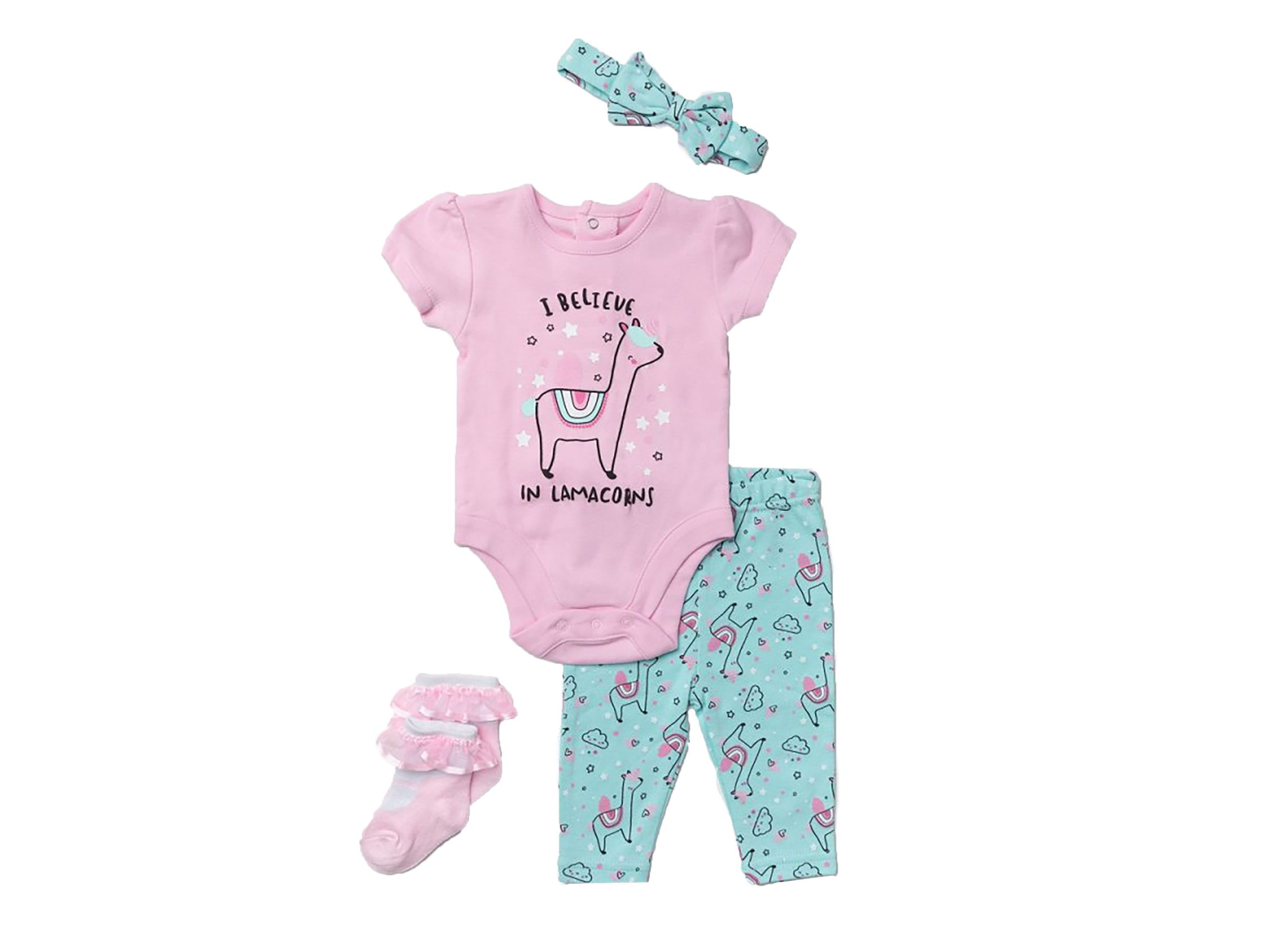 Baby Girls Lamacorn Outfit with Socks