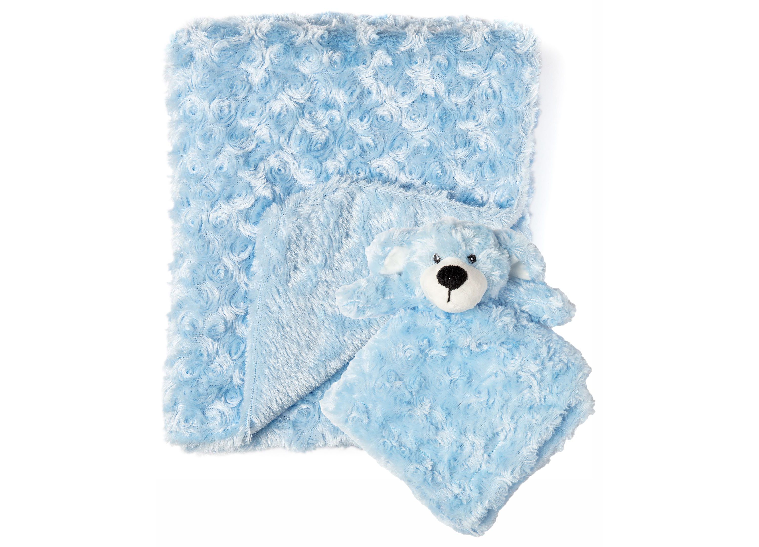 Baby Boys and Girls Curly Plush Blanket with Nunu