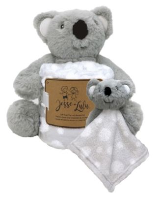 Baby Boys and Girls 3 Piece Set Plush Toy, Blanket Nunu