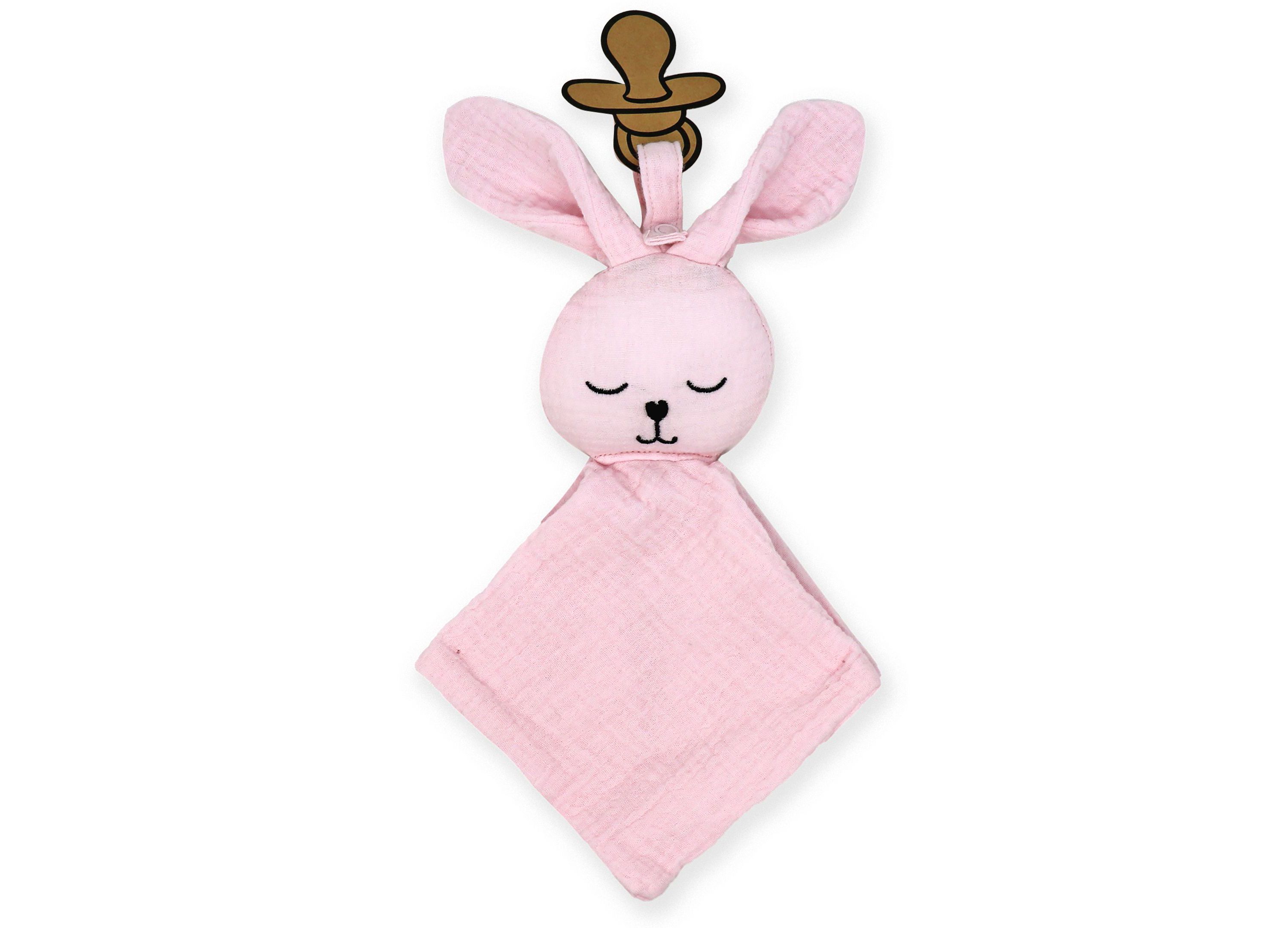 Baby Boys and Girls Muslin Pacifier Keeper with Curly Plush Nunu