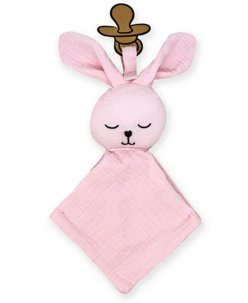 Baby Boys and Girls Muslin Pacifier Keeper with Curly Plush Nunu