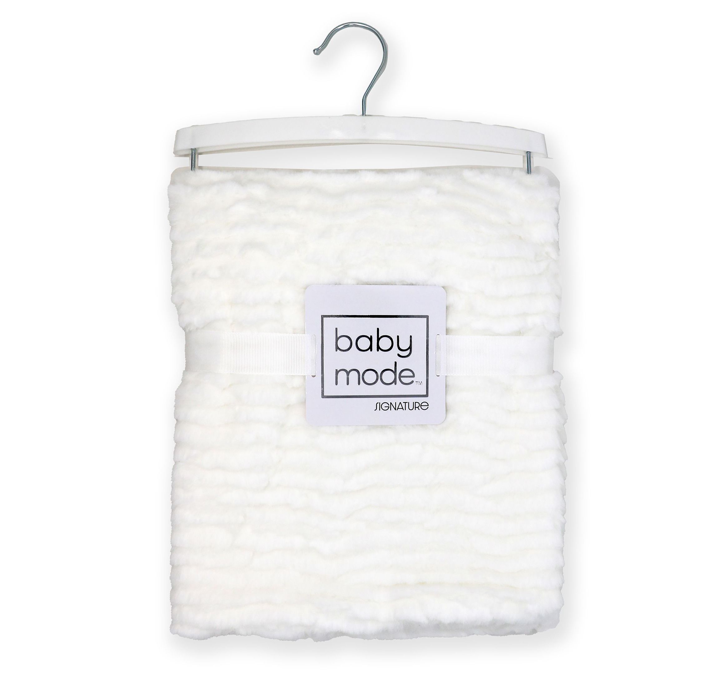 Baby Boys and Girls Ridged Plush Blanket with Nunu and Rattle