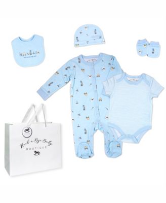 Baby Boys Little Toy Box Layette, 5 Piece Set