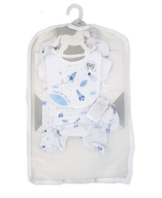 Baby Boys Rocket Ships Layette, 5 Piece Set