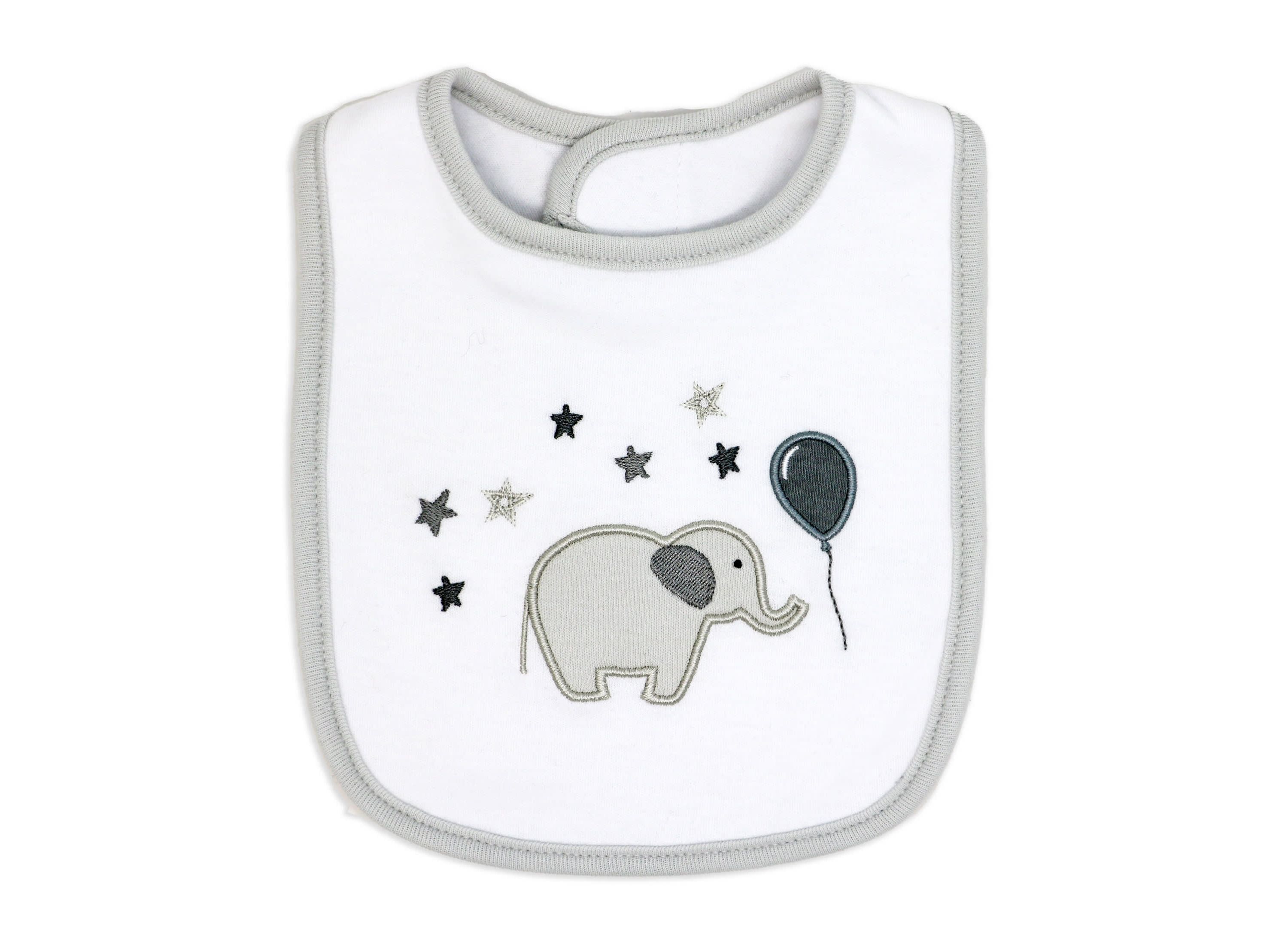 Baby Boys and Baby Girls Elephants and Balloons Layette, 5 Piece Set