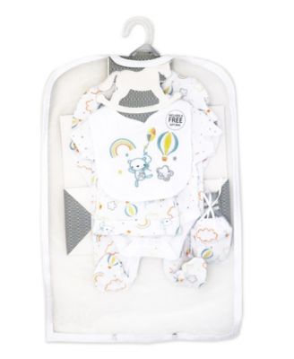 Baby Boys and Girls Rainbows Balloons Layette, 5 Piece Set