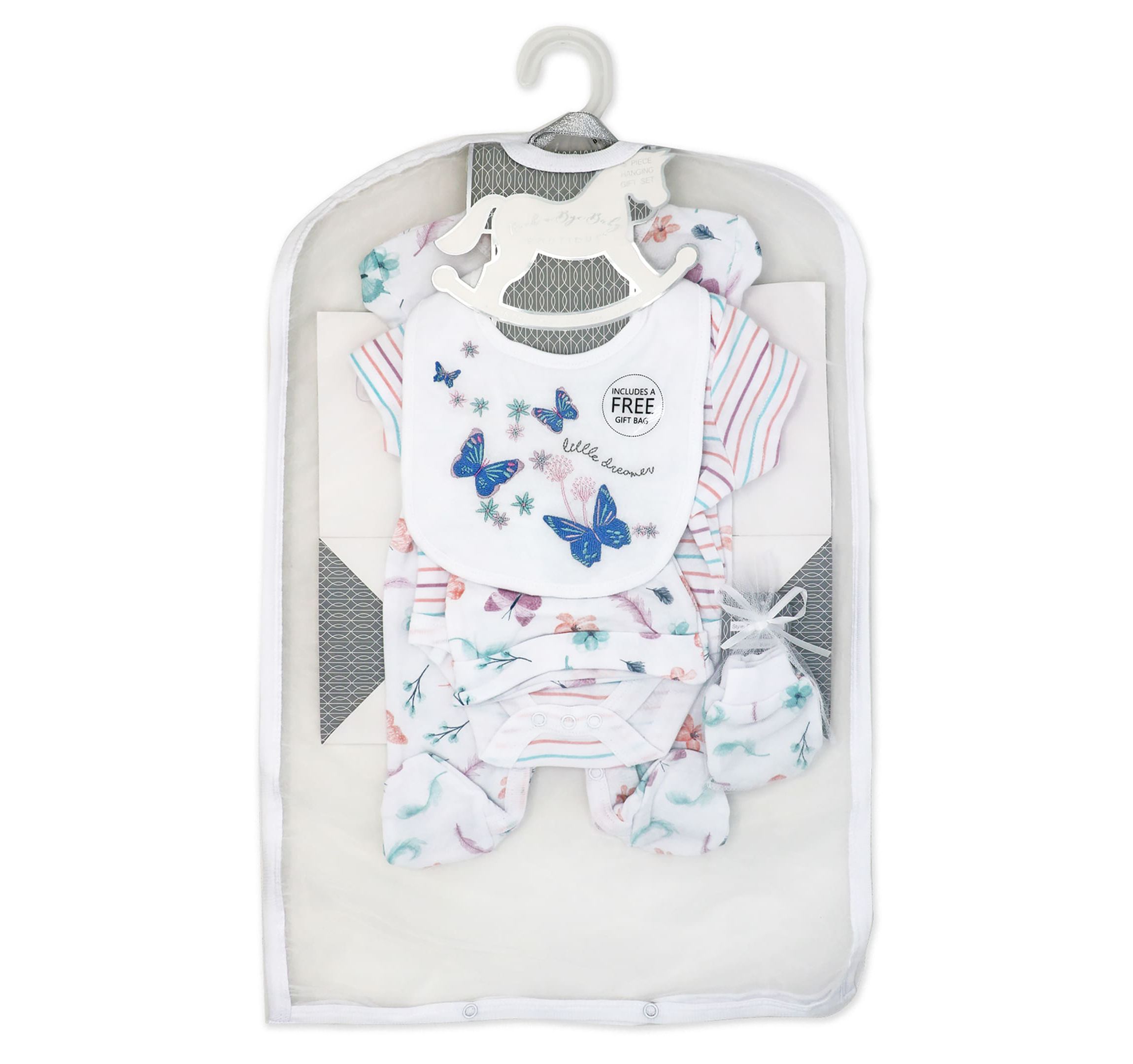 Baby Girls Butterflies Layette, 5 Piece Set