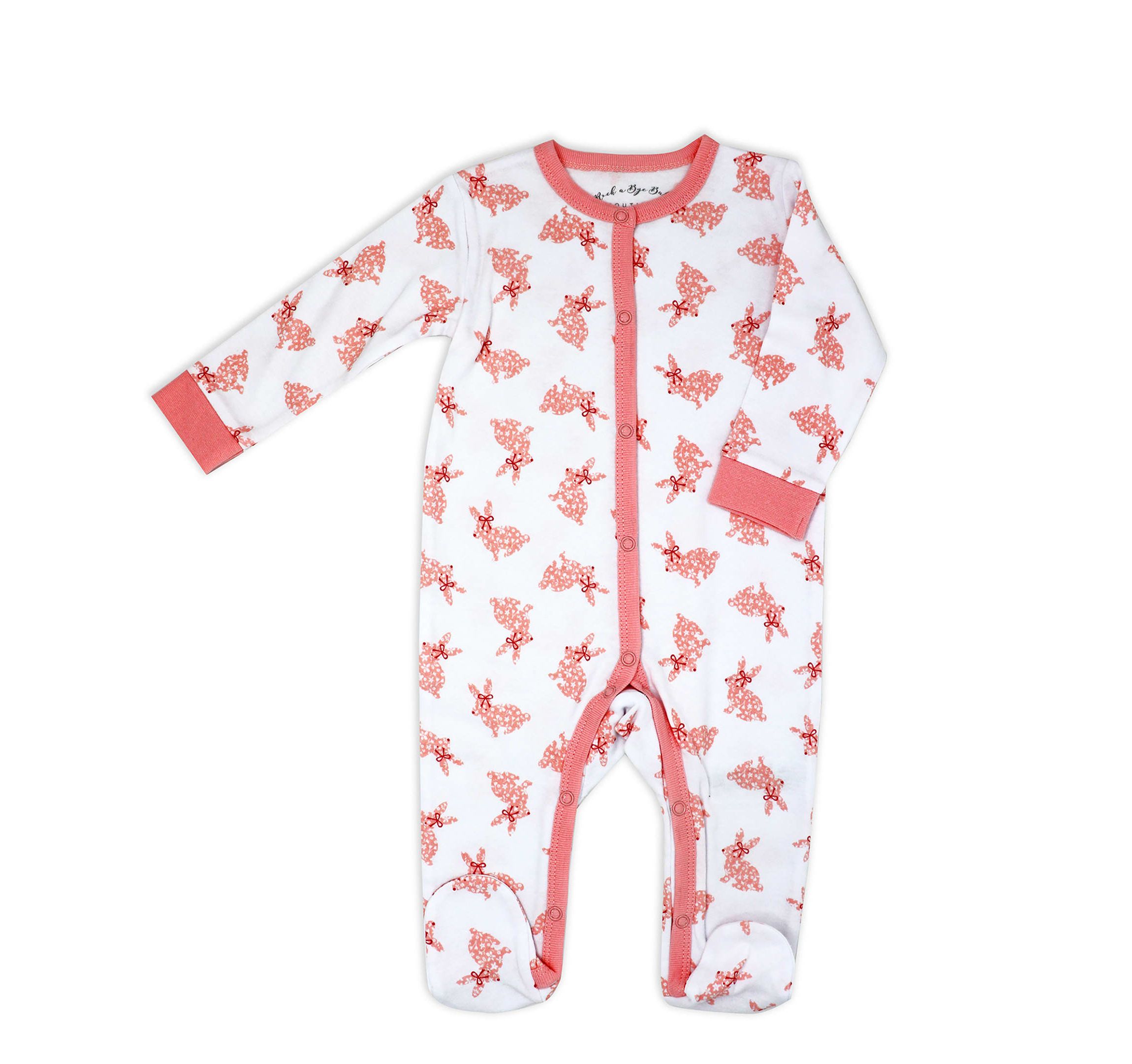 Baby Girls Floral Bunny Layette, 5 Piece Set