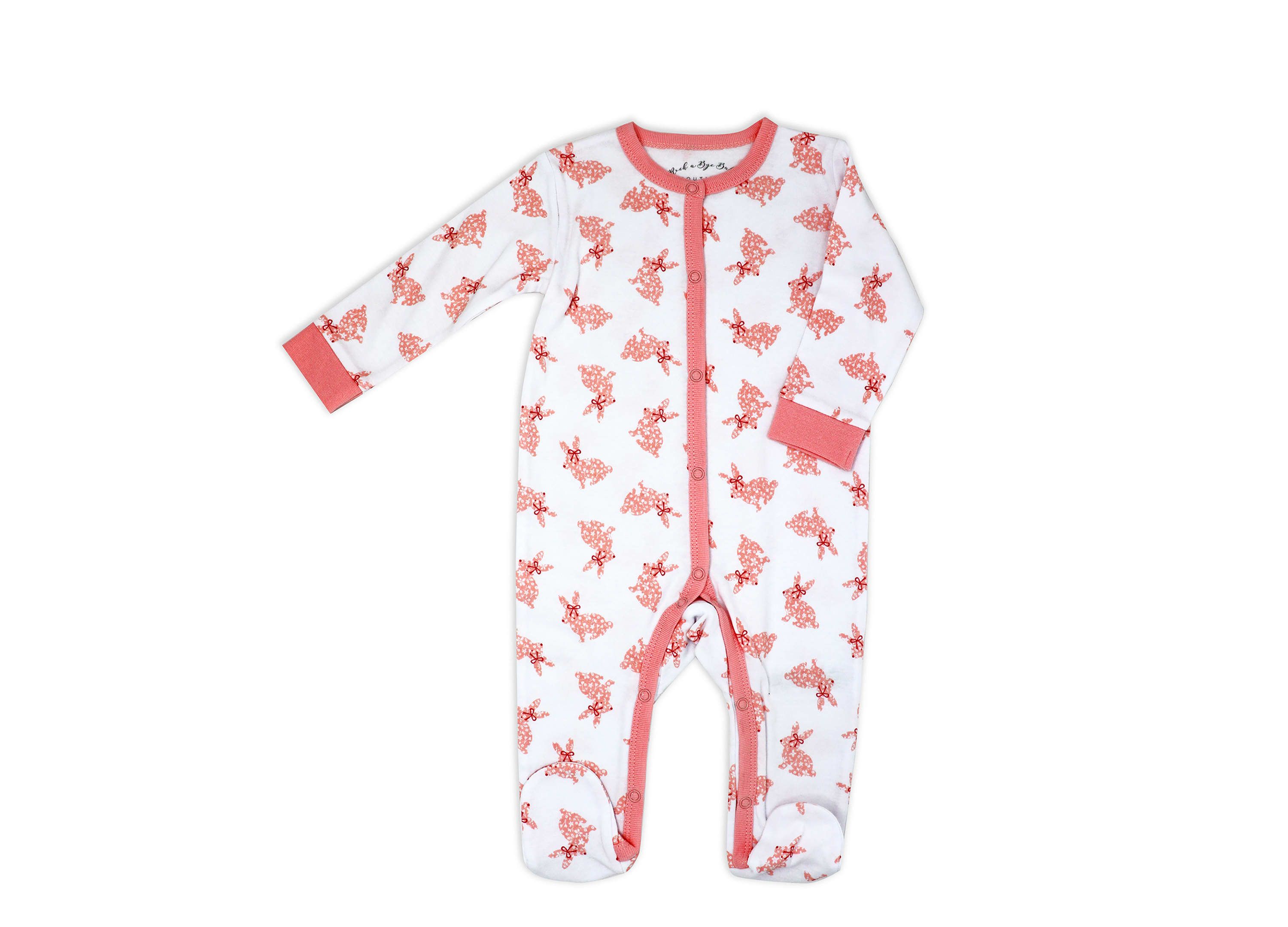 Baby Girls Floral Bunny Layette, 5 Piece Set