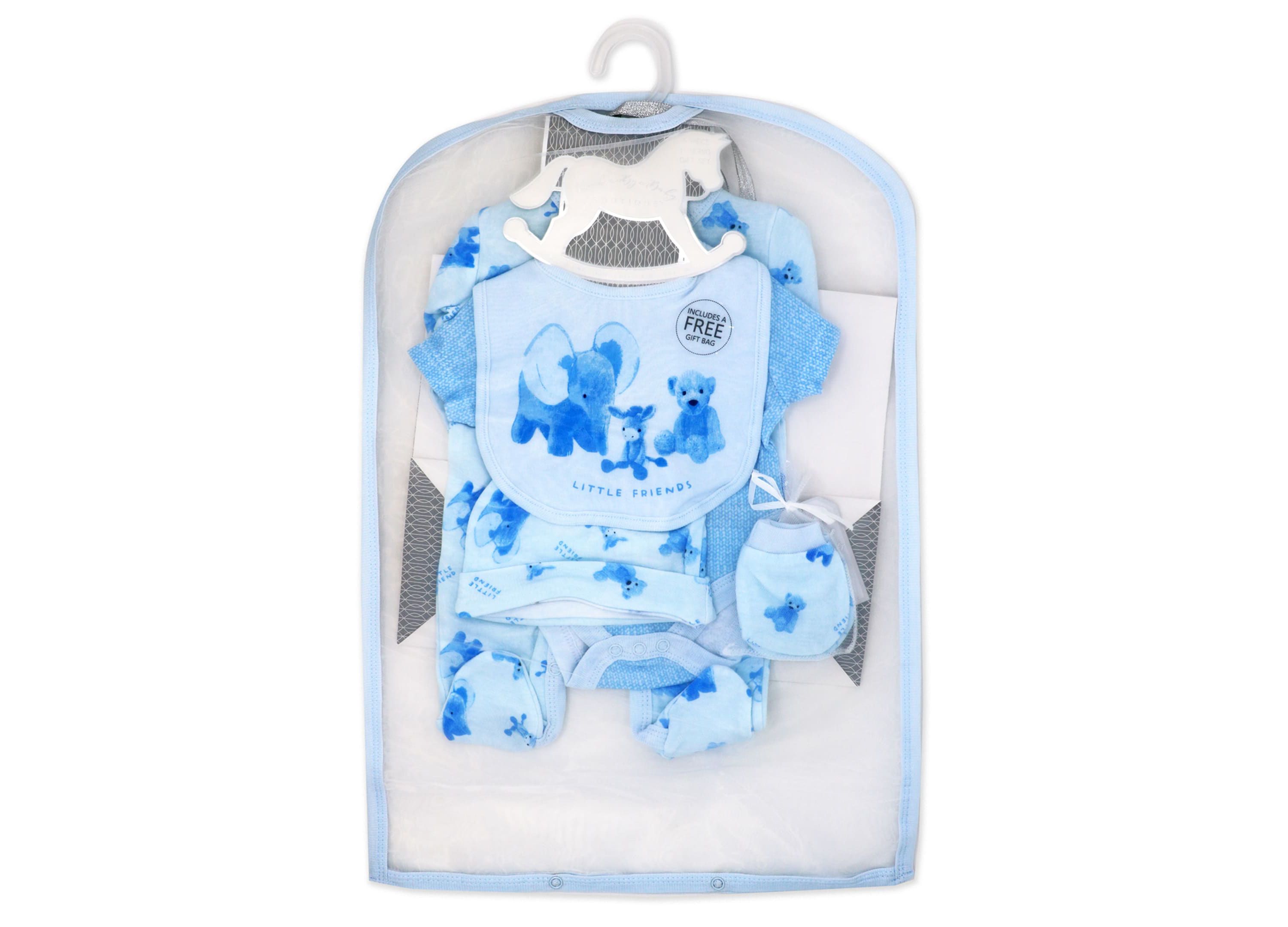 Baby Boys Dreaming Moon Layette, 5 Piece Set