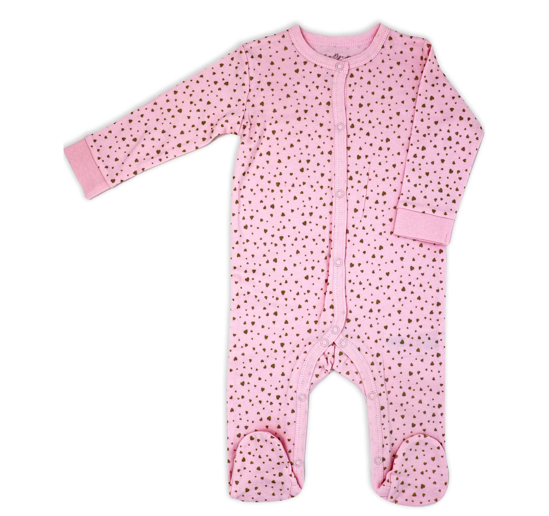 Baby Girls Golden Hearts Layette, 5 Piece Set