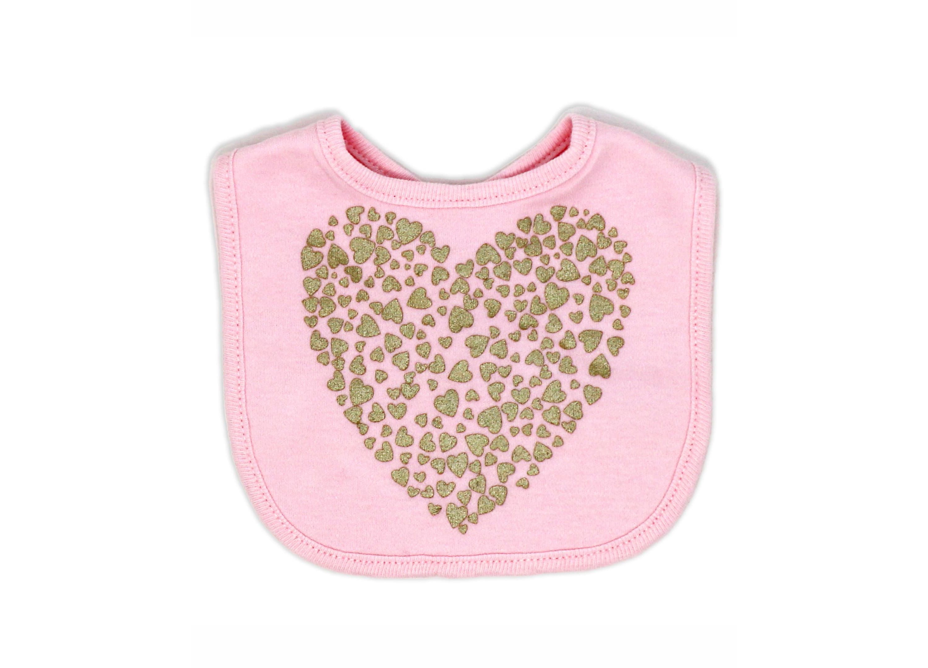Baby Girls Golden Hearts Layette, 5 Piece Set