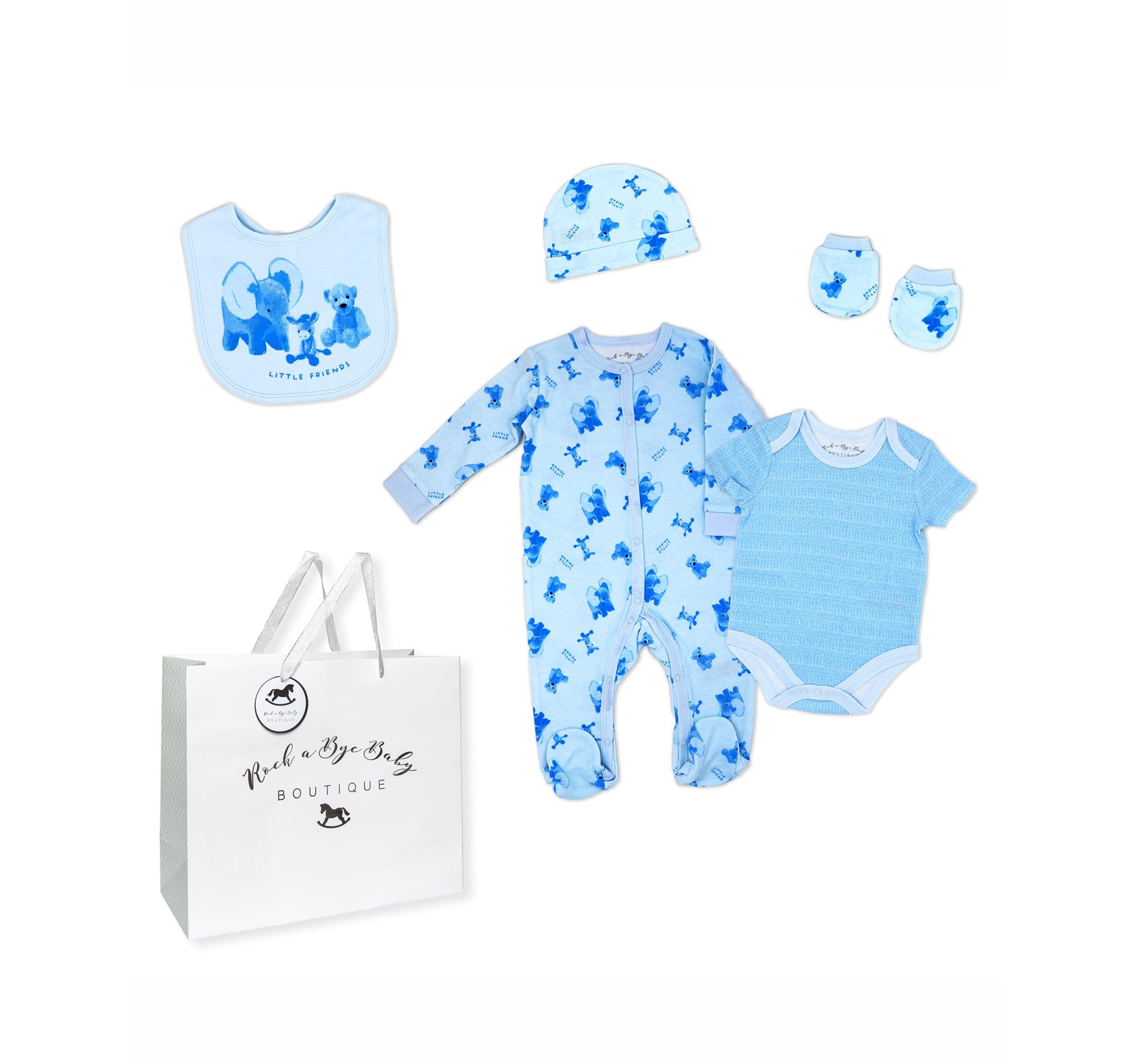 Baby Boys Little Friends Layette, 5 Piece Set