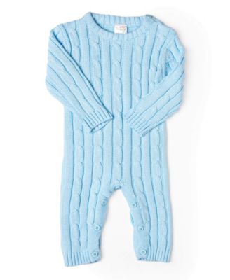 Baby Boys Long Sleeved Cable Knit Romper