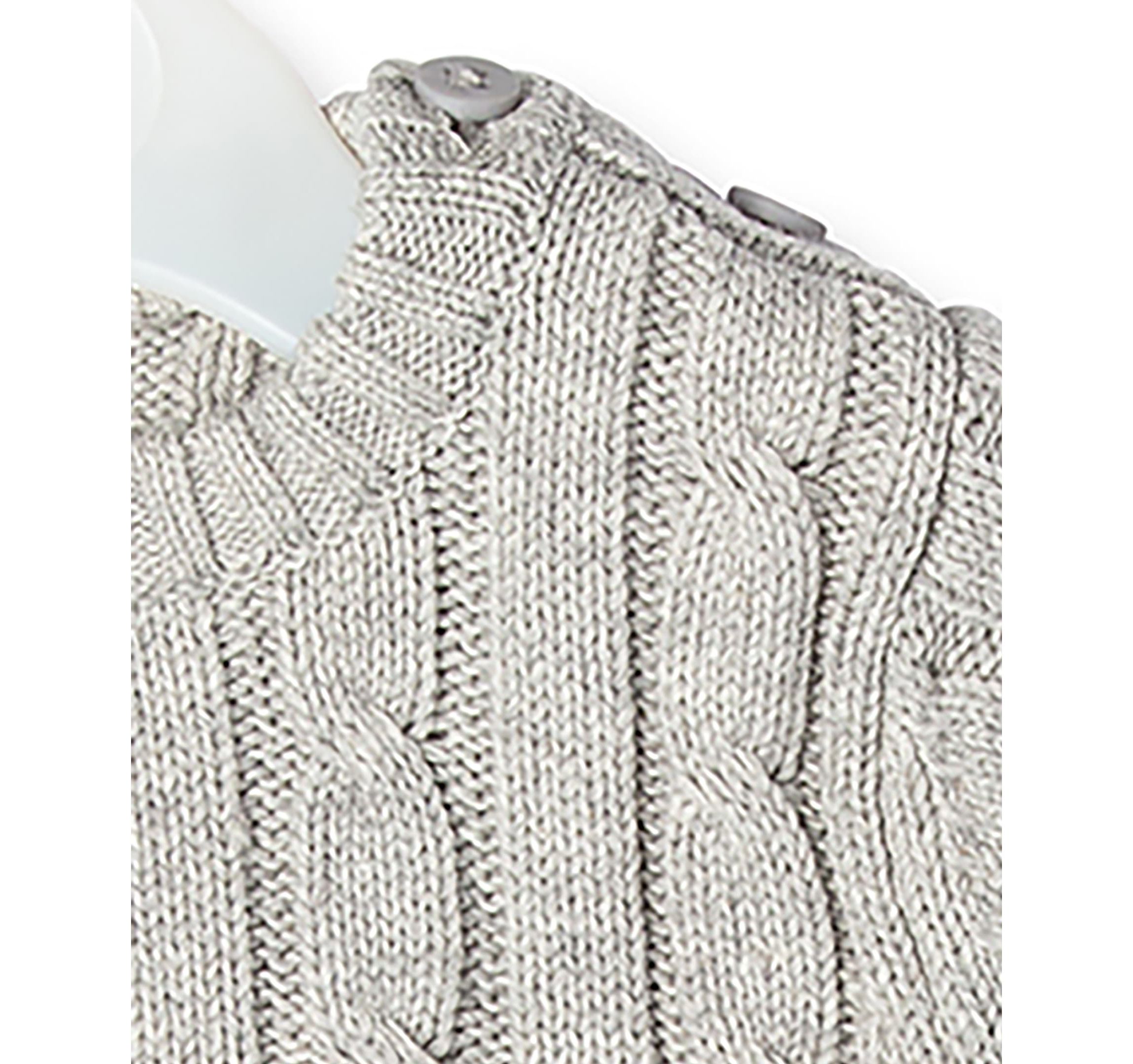 Baby Boys and Baby Girls Long Sleeved Cable Knit Romper