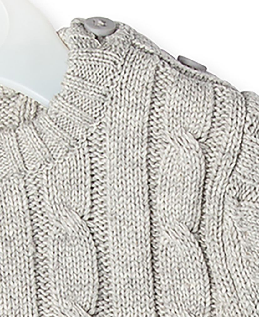 Baby Boys and Baby Girls Long Sleeved Cable Knit Romper