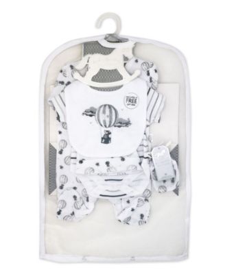 Baby Boys and Girls Hot Air Balloons Layette, 5 Piece Set