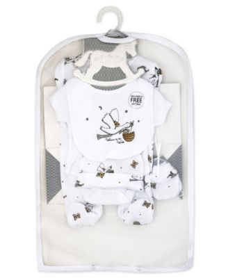 Baby Boys and Girls Busy Stork Layette, 5 Piece Set