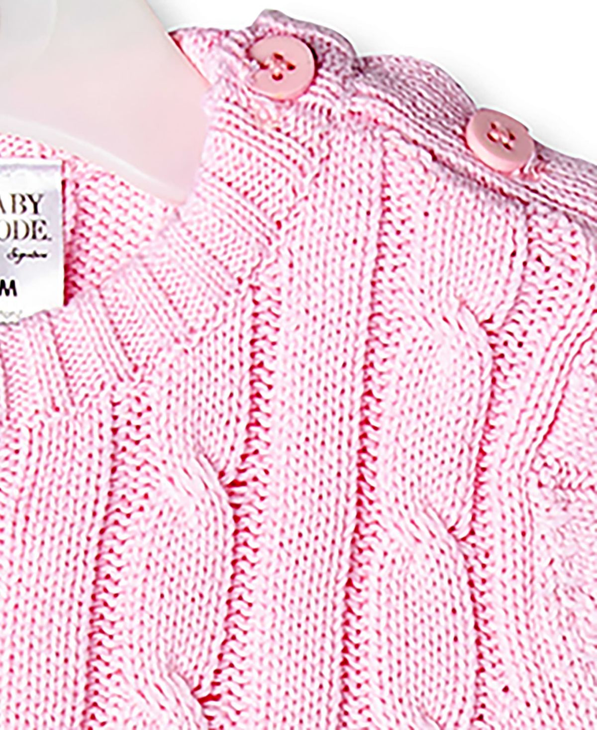 Baby Girls Long Sleeved Cable Knit Romper