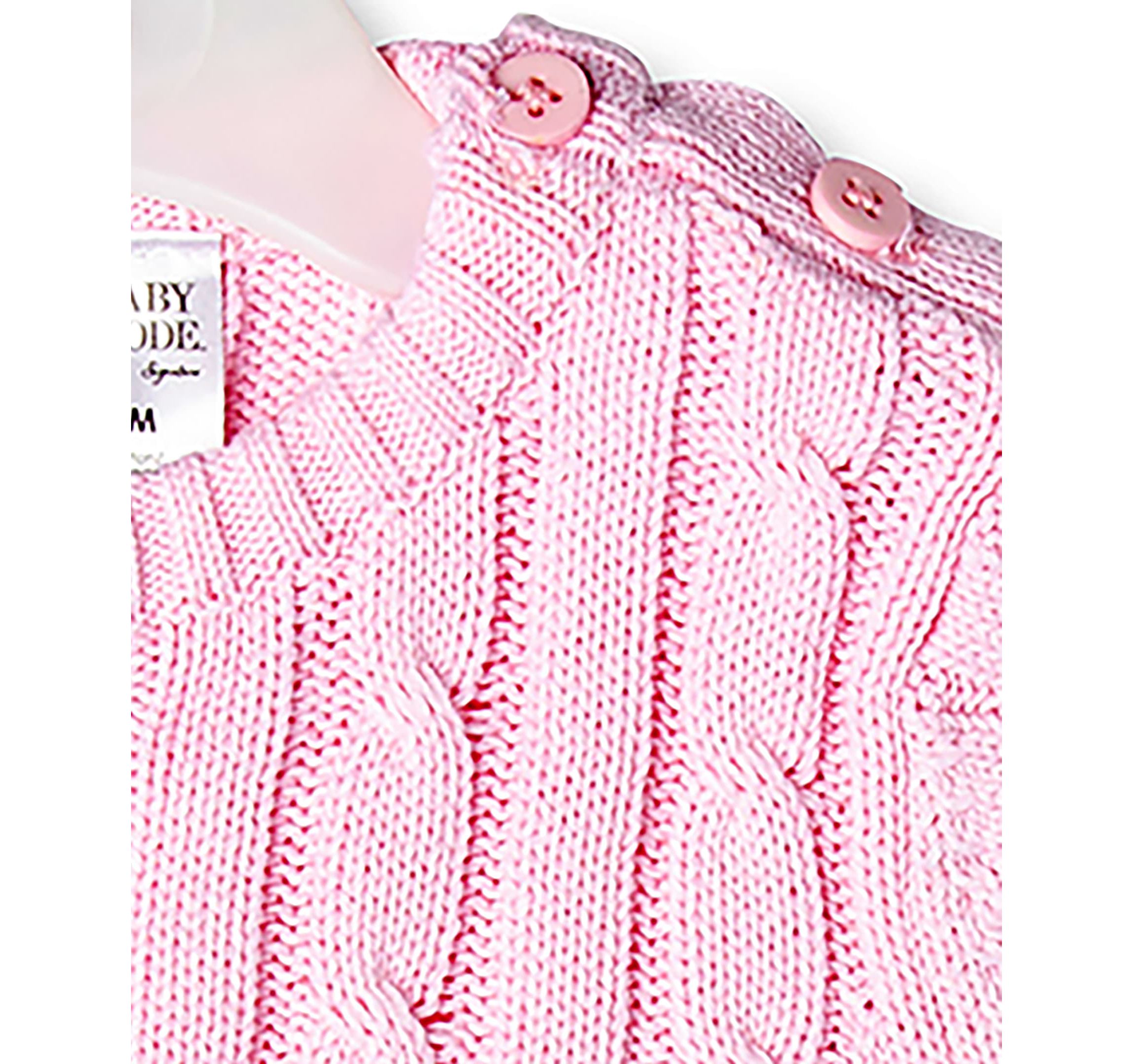 Baby Girls Long Sleeved Cable Knit Romper