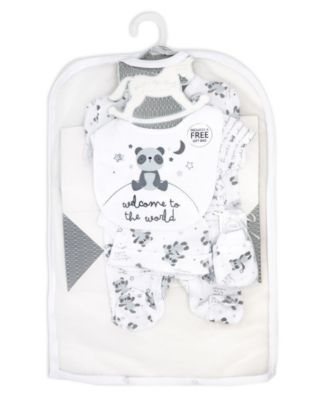 Baby Boys and Girls Panda World Layette, 5 Piece Set